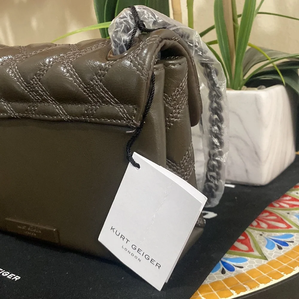 kurt Geiger London Mini Kensington Drench Quilted Leather Convertible Crossbody - Picture 5 of 13
